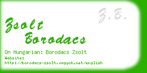 zsolt borodacs business card